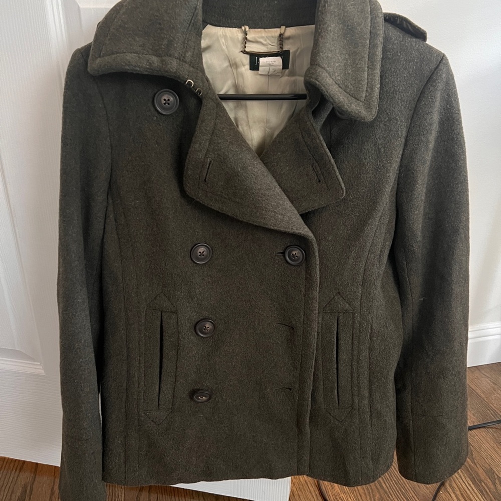 Super warm J. Crew 100% wool peacoat jacket